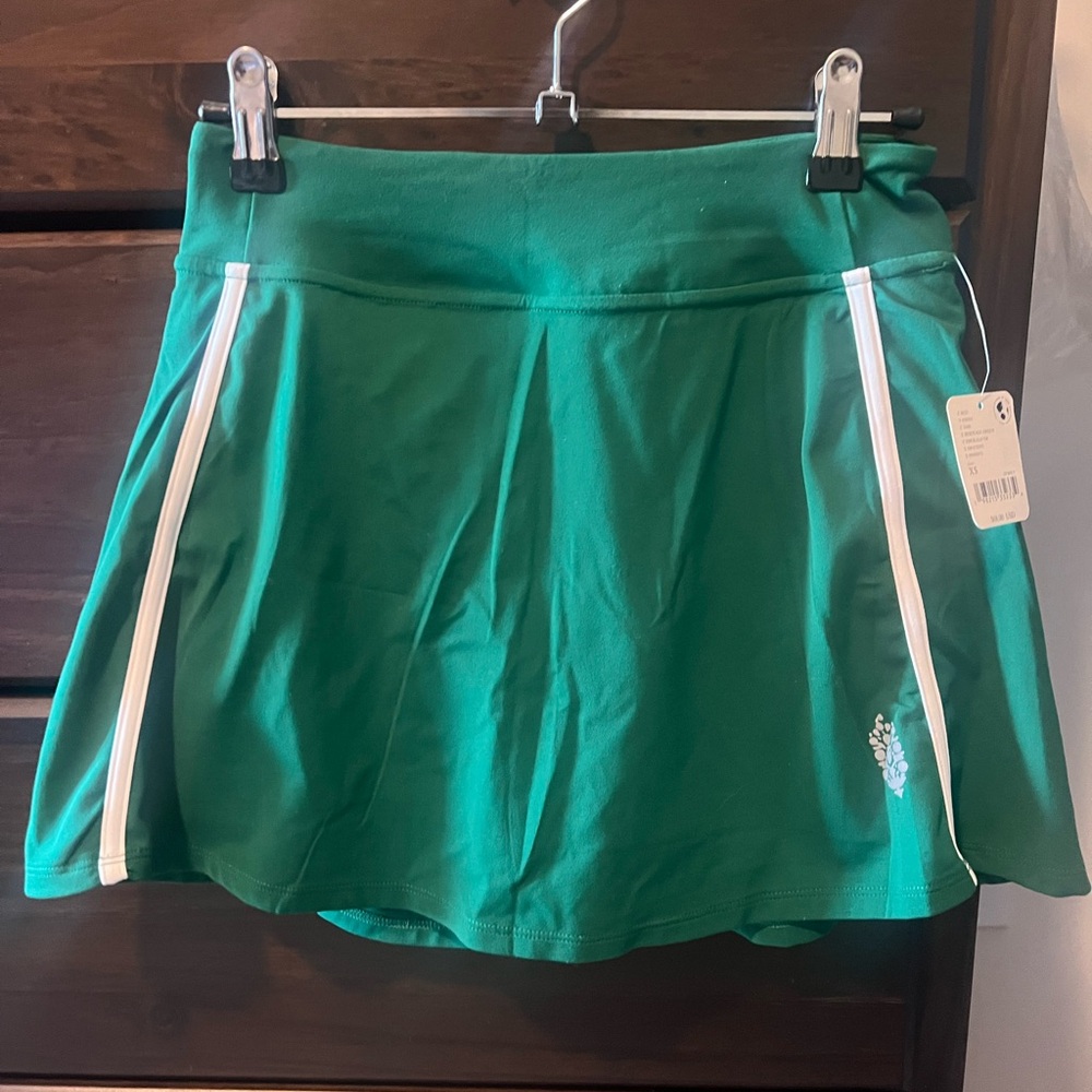 NWT Free People Movement Never Better Volley Skort in Heritage green